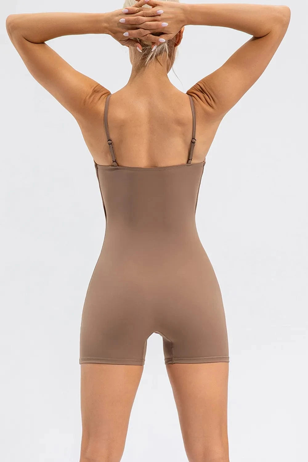 Spaghetti Strap Round Neck Romper - ShalayeFashion