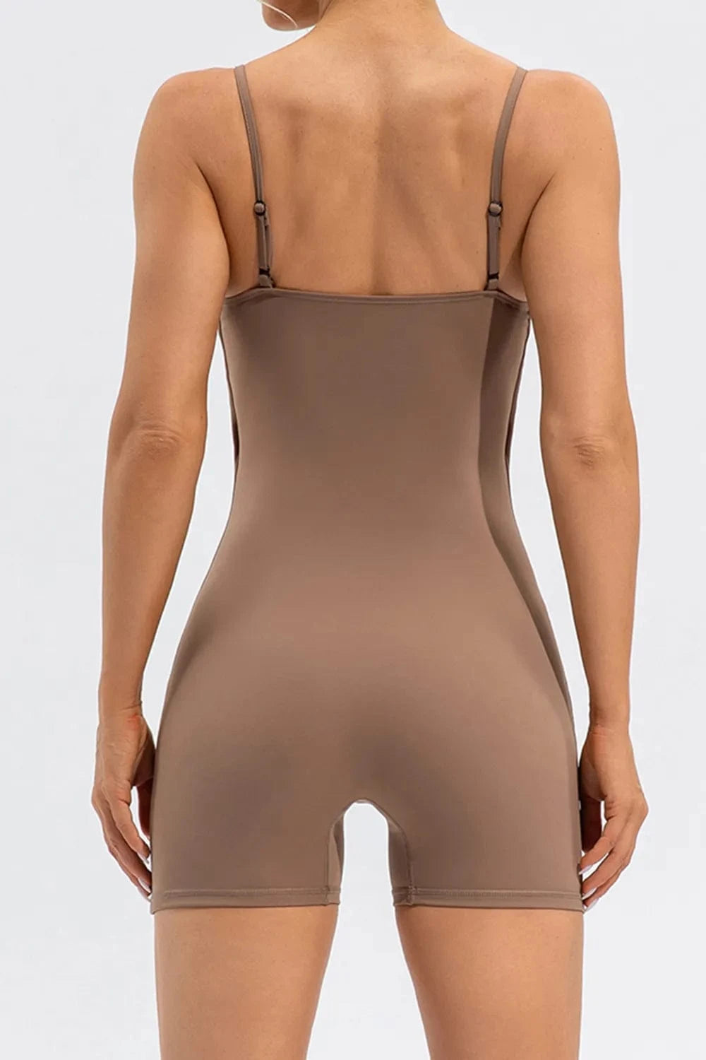 Spaghetti Strap Round Neck Romper - ShalayeFashion