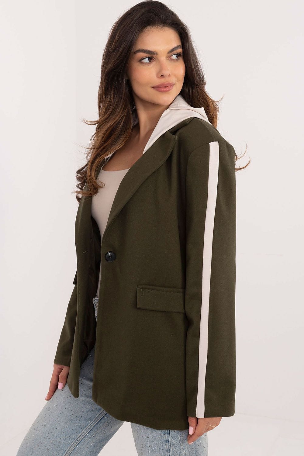Sports Jacket Hood Detachable Contrasting - ShalayeFashion