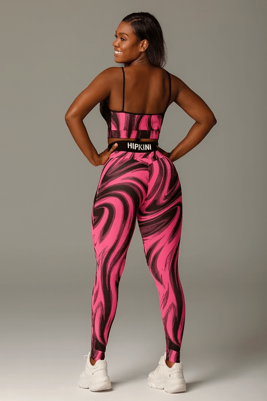 Sports Trouser Set Women Mesh Print - ShalayeFashion