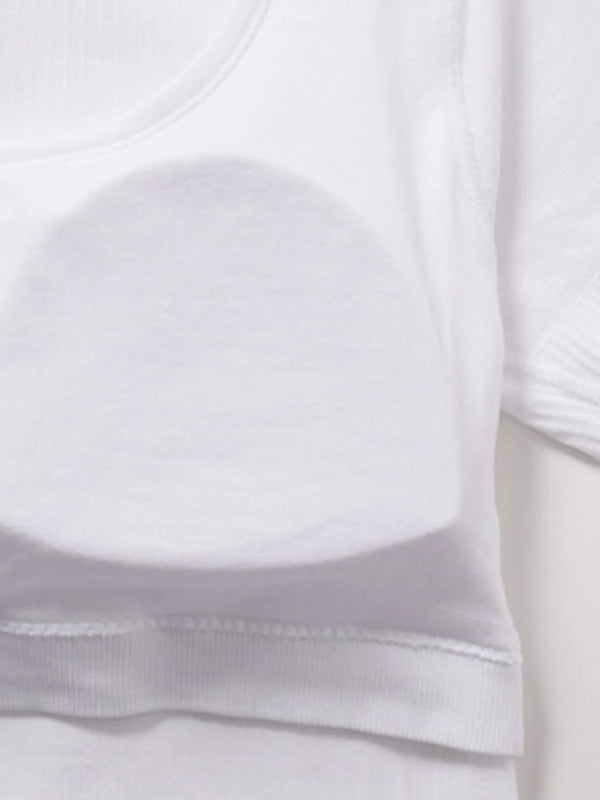 Square Neck Active T-Shirt with Detachable Chest Pads - ShalayeFashion