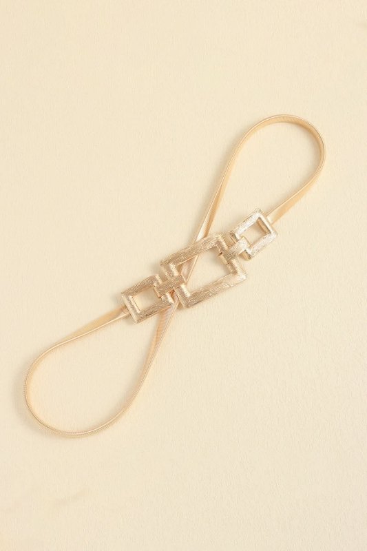 Square Shape Zinc Alloy Buckle Iron Belt - ShalayeFashion