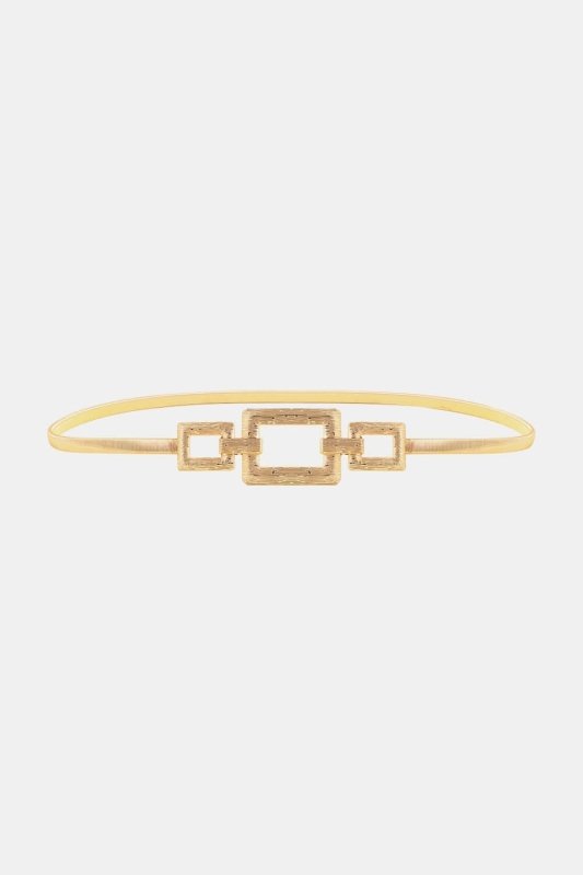 Square Shape Zinc Alloy Buckle Iron Belt - ShalayeFashion