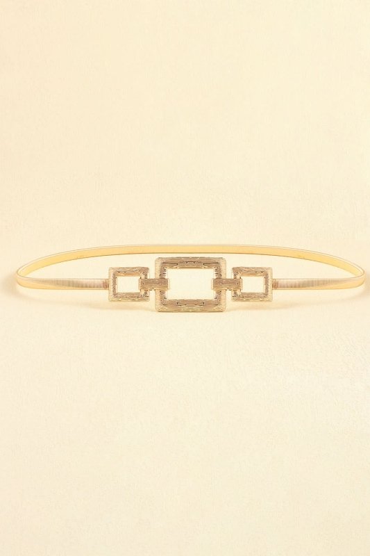 Square Shape Zinc Alloy Buckle Iron Belt - ShalayeFashion