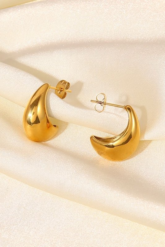Stainless Steel C - Hoop Earrings - ShalayeFashion