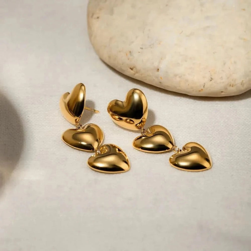 Stainless Steel Heart Earrings - ShalayeFashion