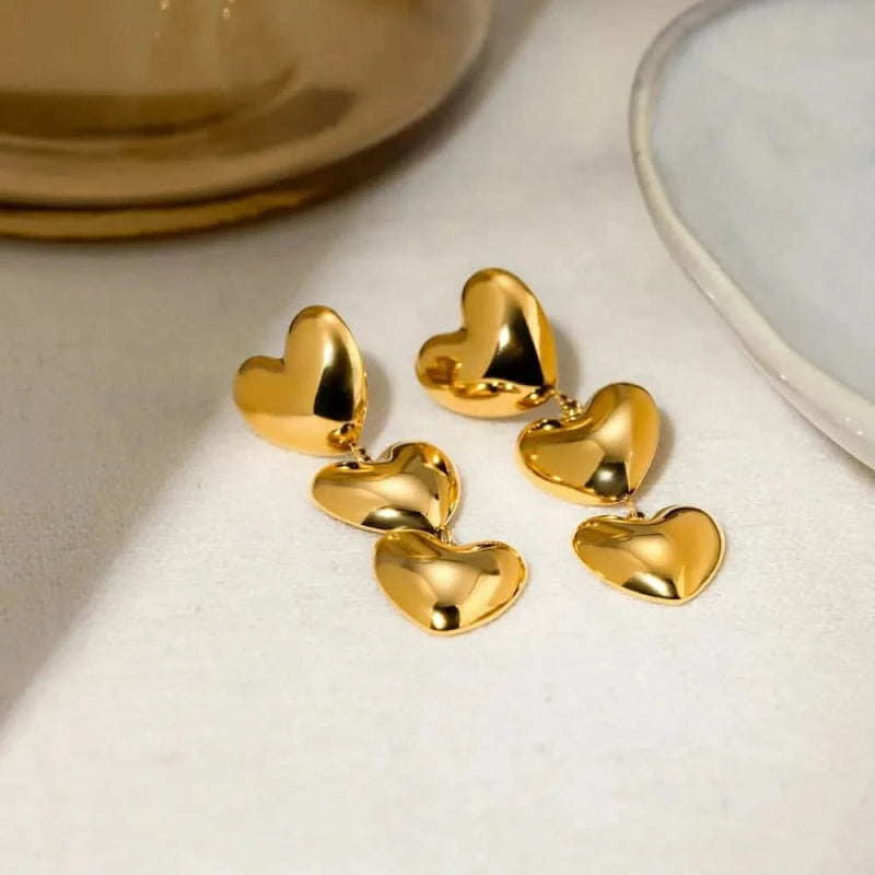 Stainless Steel Heart Earrings - ShalayeFashion