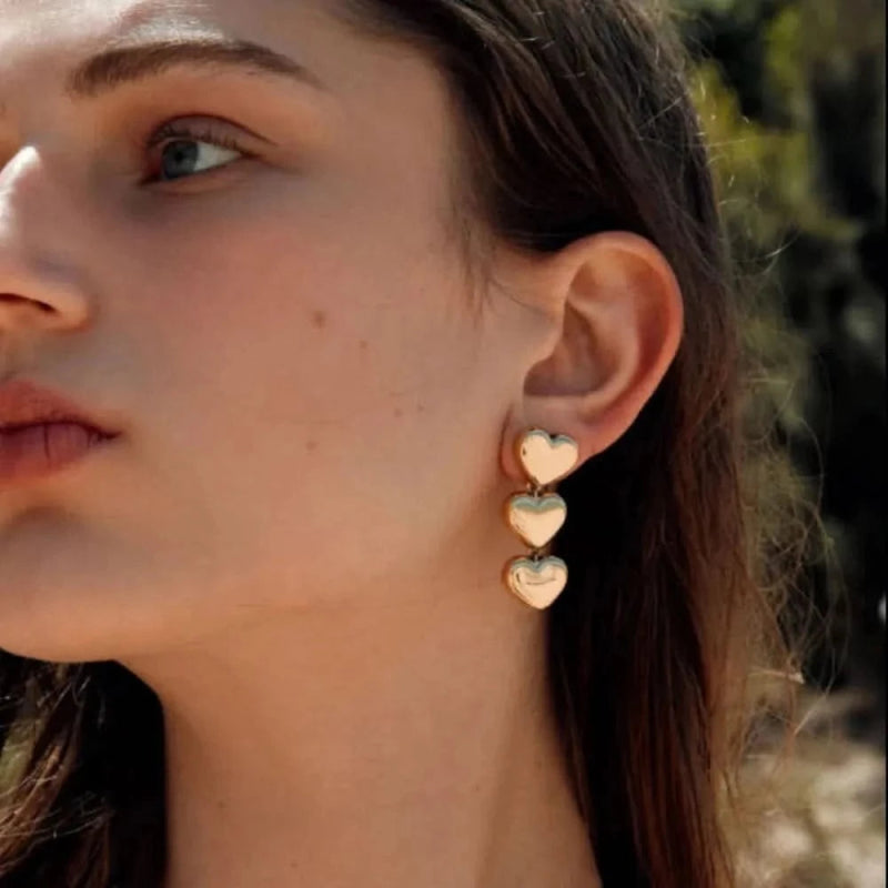 Stainless Steel Heart Earrings - ShalayeFashion