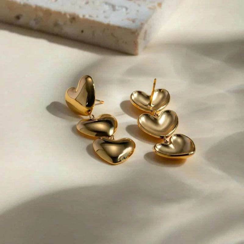 Stainless Steel Heart Earrings - ShalayeFashion