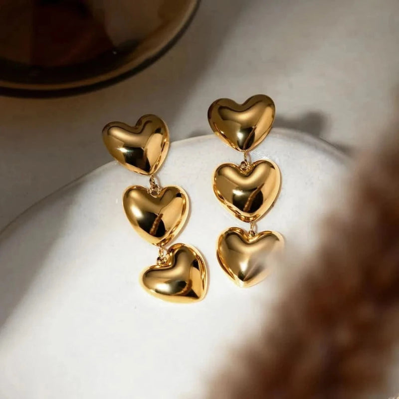 Stainless Steel Heart Earrings - ShalayeFashion