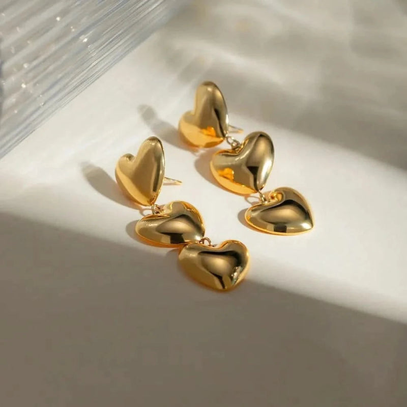 Stainless Steel Heart Earrings - ShalayeFashion