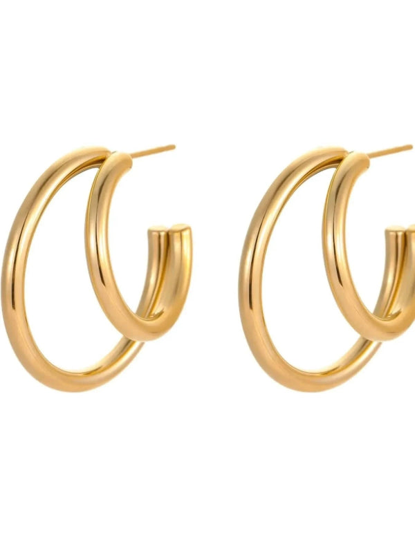 Stainless Steel Hoop Earrings - ShalayeFashion
