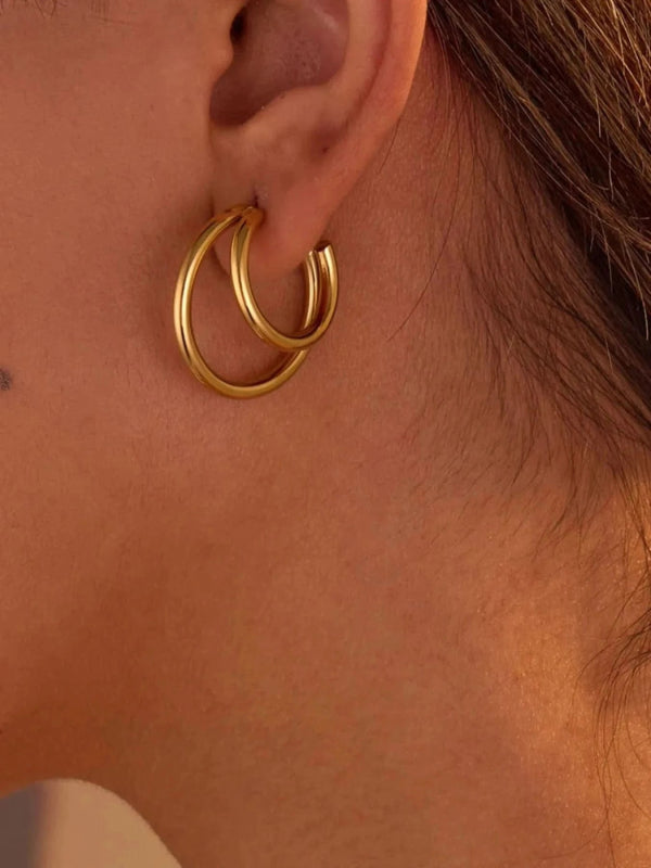 Stainless Steel Hoop Earrings - ShalayeFashion