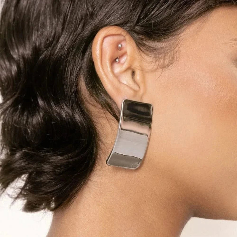 Stainless Steel Rectangle Earring - ShalayeFashion