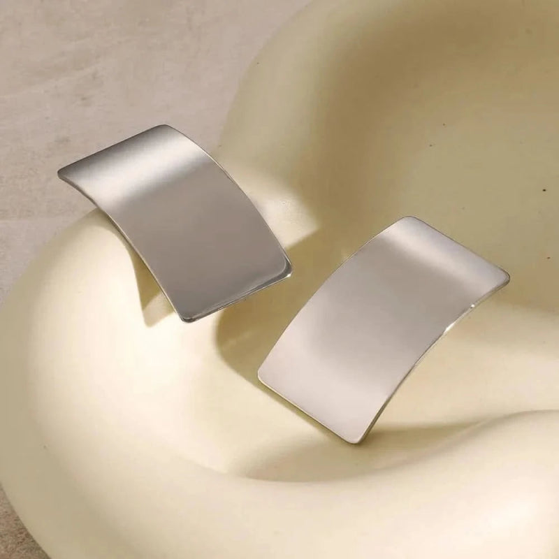 Stainless Steel Rectangle Earring - ShalayeFashion