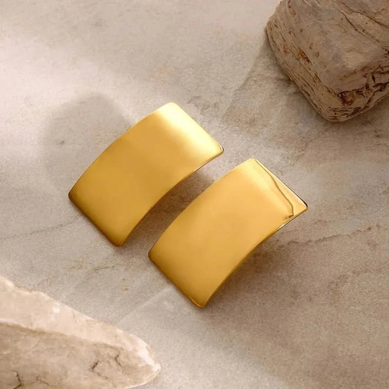 Stainless Steel Rectangle Earring - ShalayeFashion