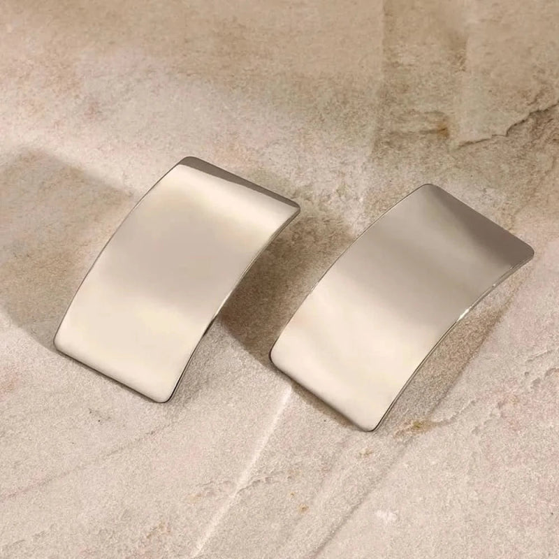 Stainless Steel Rectangle Earring - ShalayeFashion