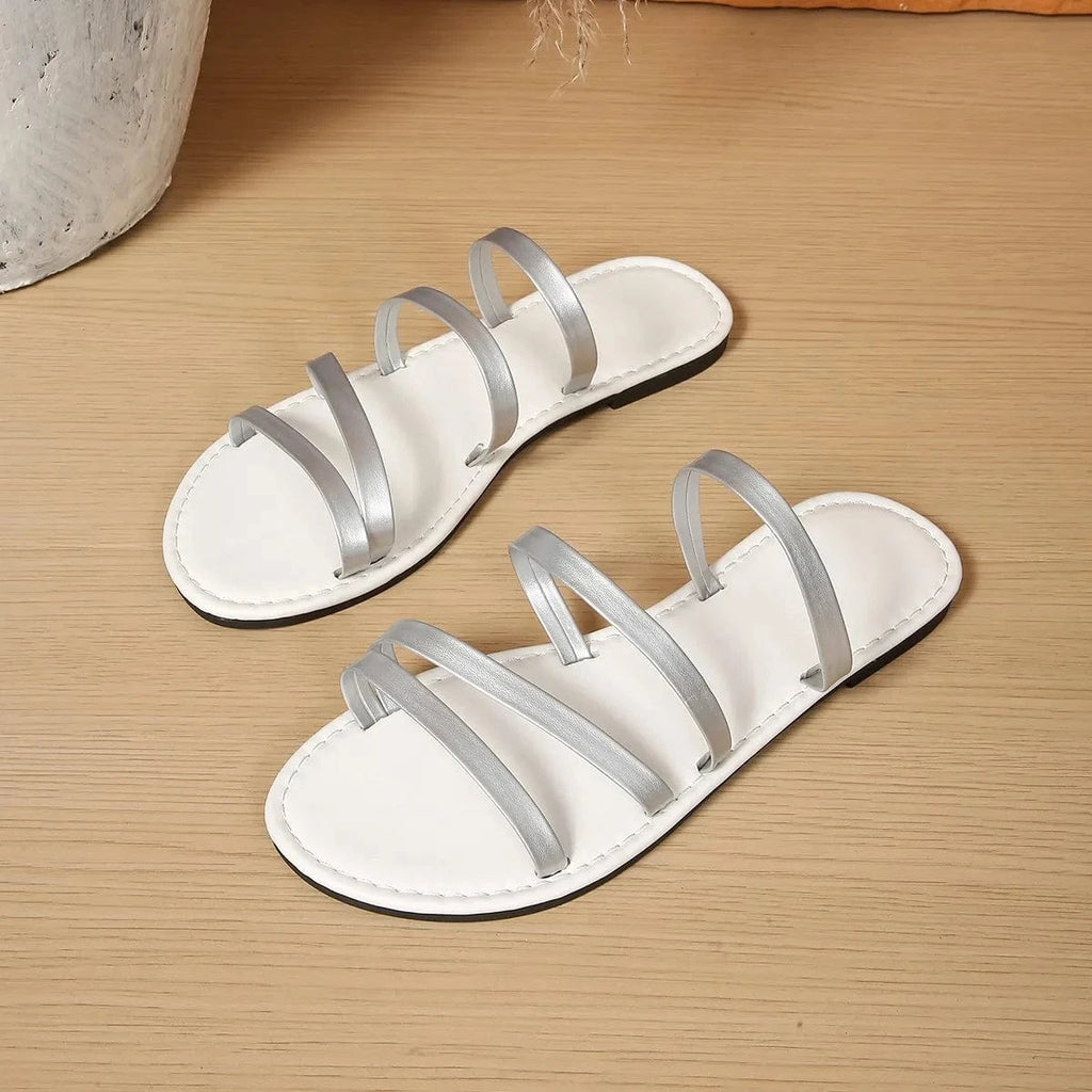 Strappy Flat Sandals - ShalayeFashion