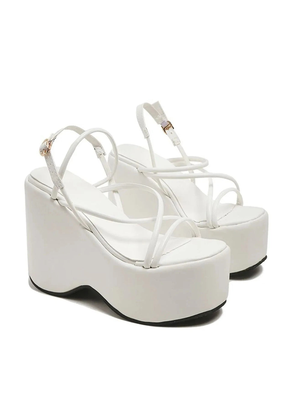 Strappy Platform Wedge Sandals - ShalayeFashion