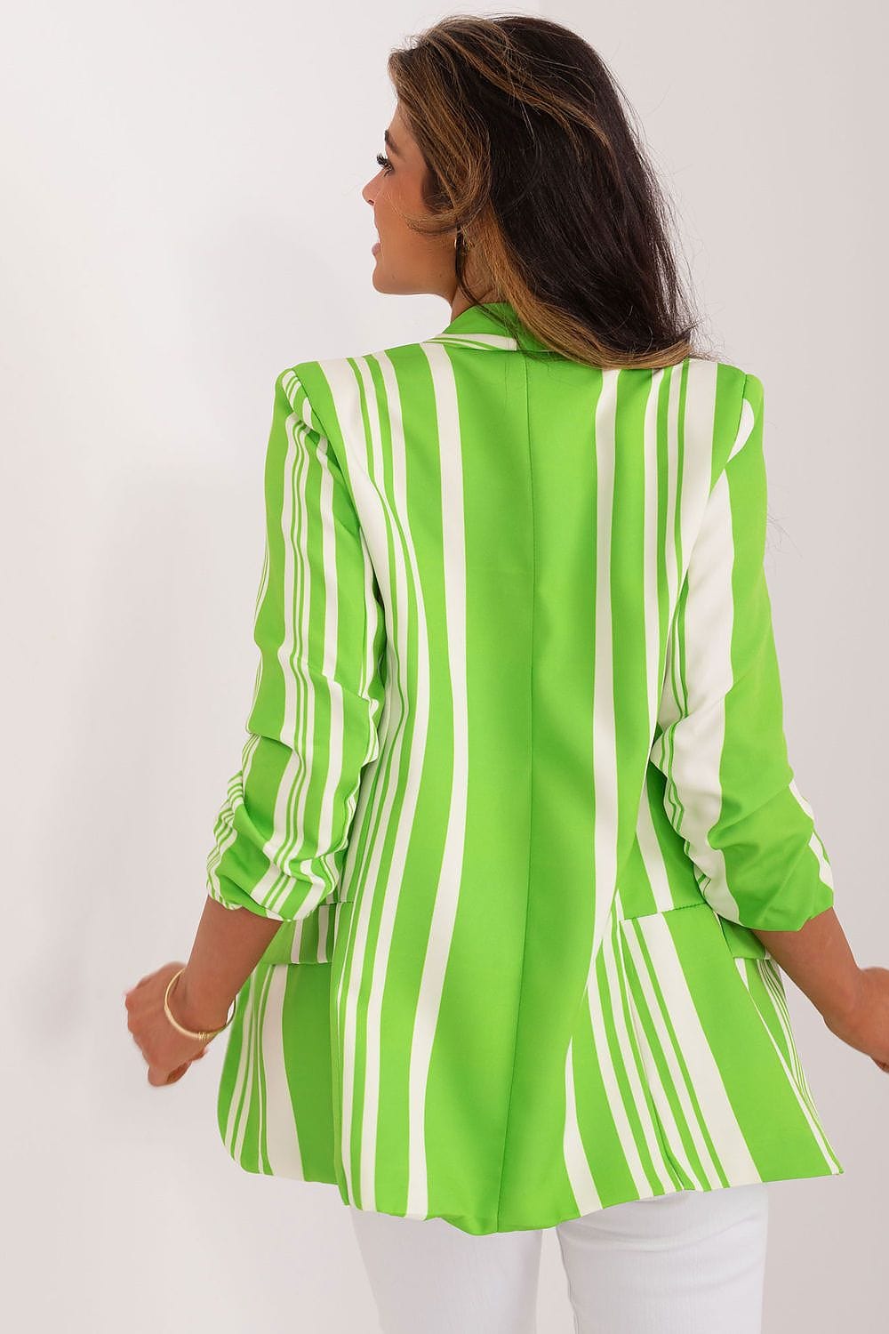 Striped Casual Blazer No Fastening - ShalayeFashion