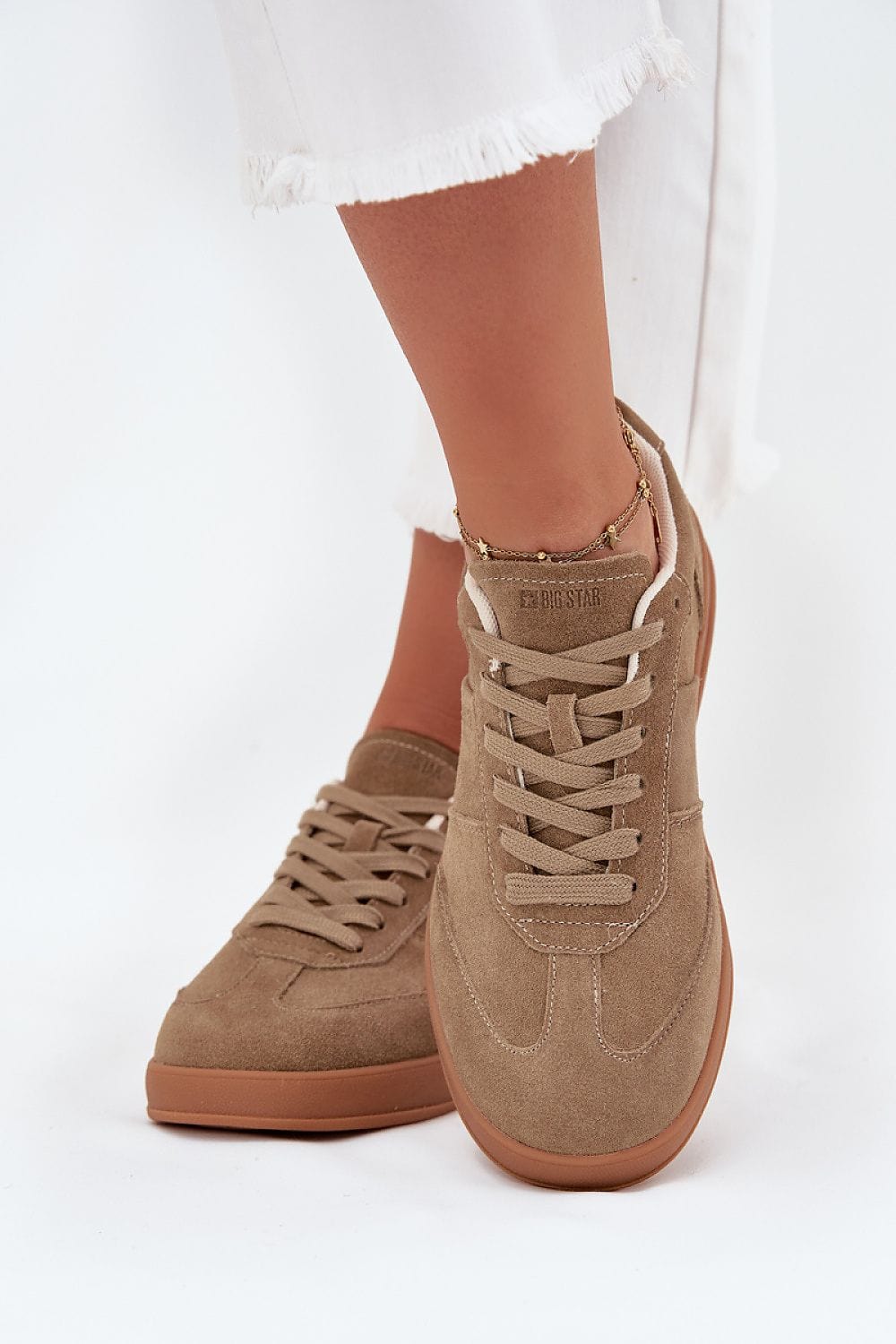 Suede Platform Sneakers Rounded Toes - ShalayeFashion