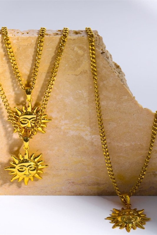Sun Pendant Copper Necklace - ShalayeFashion