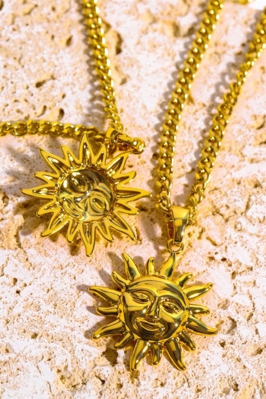 Sun Pendant Copper Necklace - ShalayeFashion