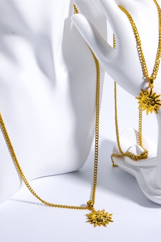 Sun Pendant Copper Necklace - ShalayeFashion