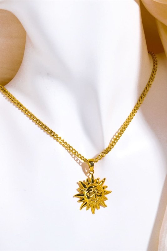 Sun Pendant Copper Necklace - ShalayeFashion