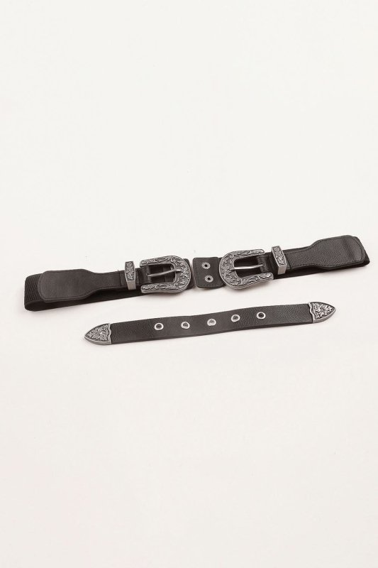 Symmetrical Zinc Alloy Buckle PU Leather Belt - ShalayeFashion