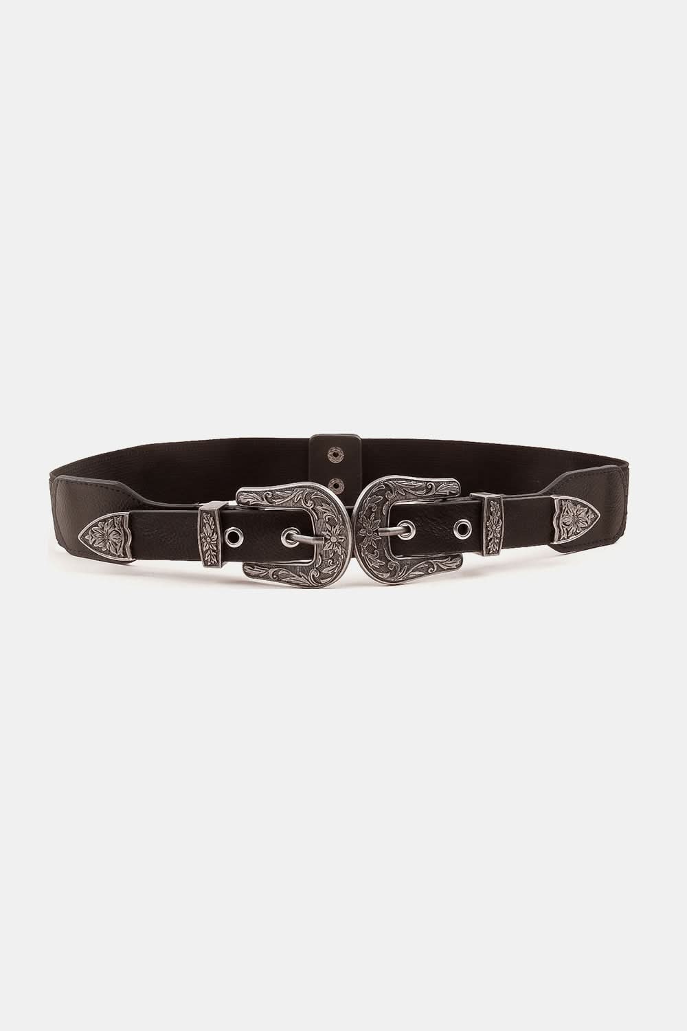 Symmetrical Zinc Alloy Buckle PU Leather Belt - ShalayeFashion