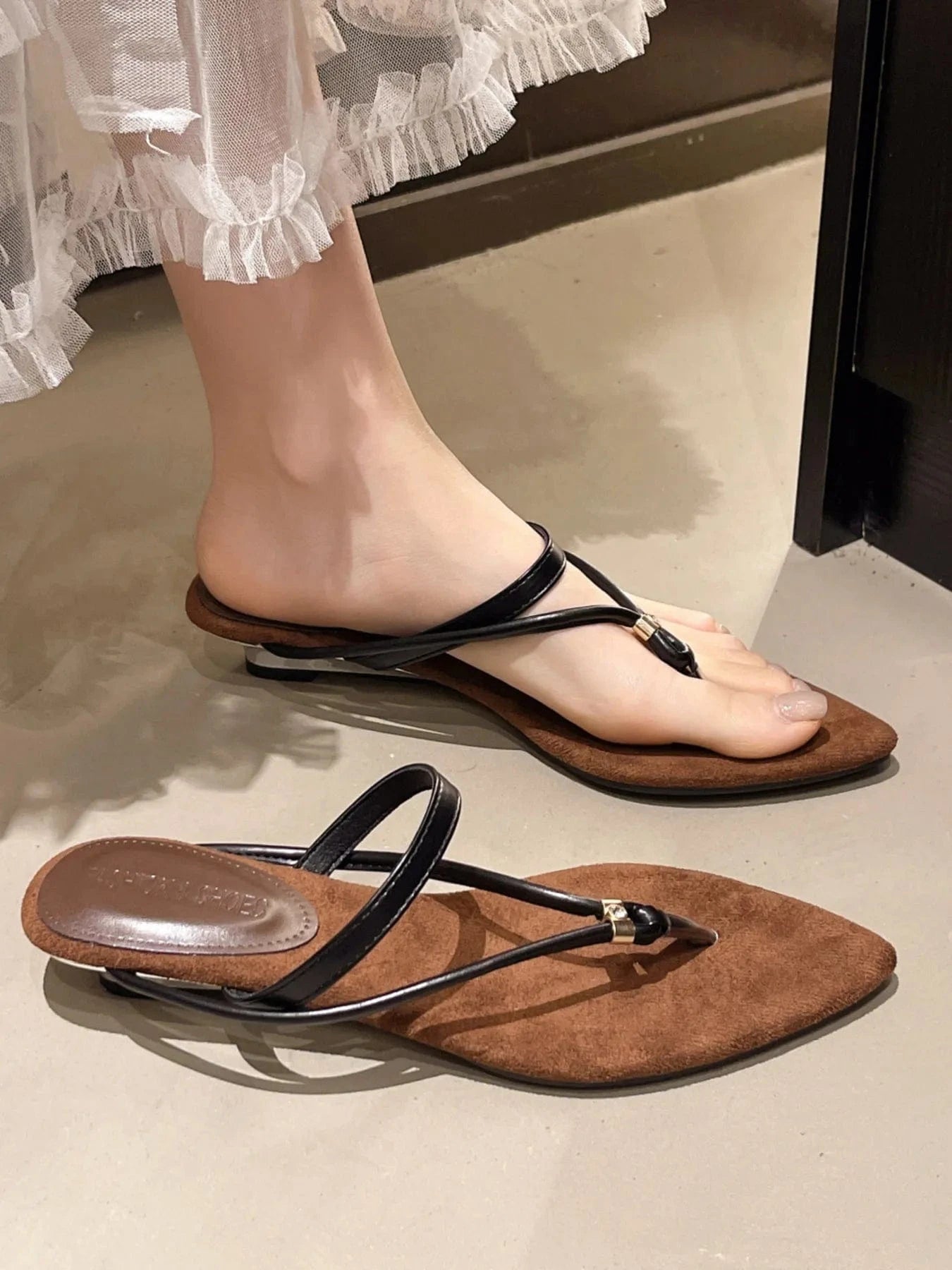 T - Strap Thong Sandals - ShalayeFashion