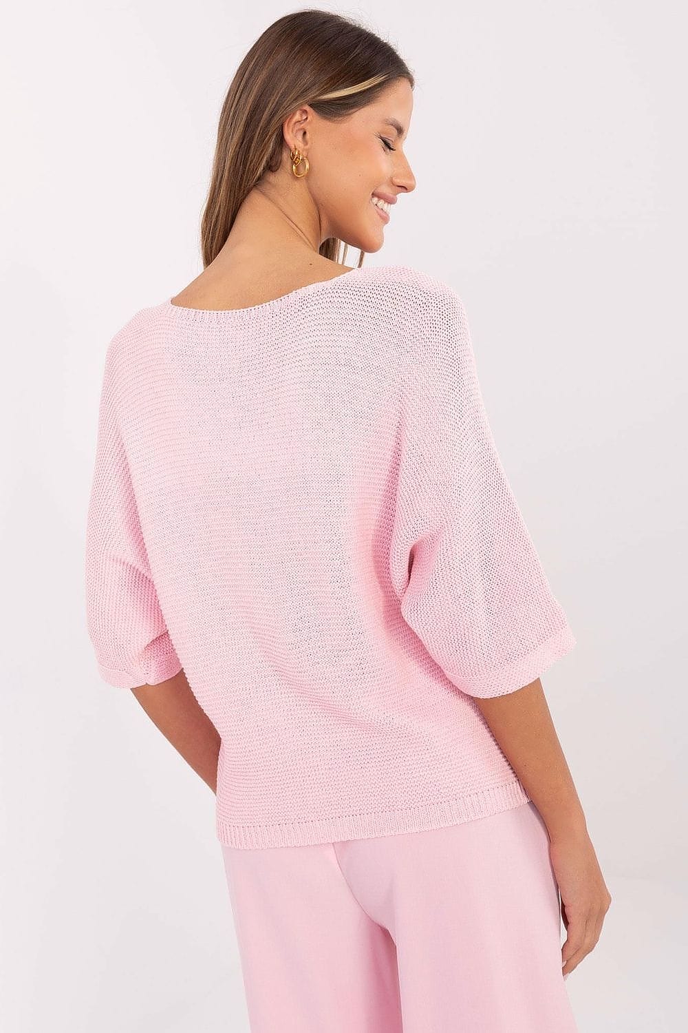 Teddy Bear Print Sweater V - Neck Cotton - ShalayeFashion