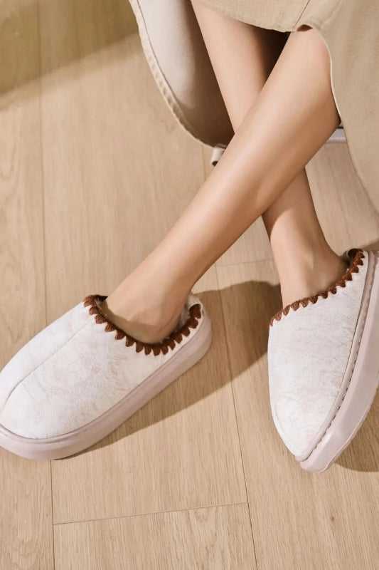 Thermal Round Toe Platform Slippers - ShalayeFashion