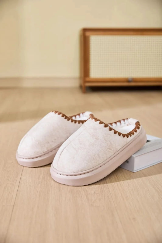 Thermal Round Toe Platform Slippers - ShalayeFashion