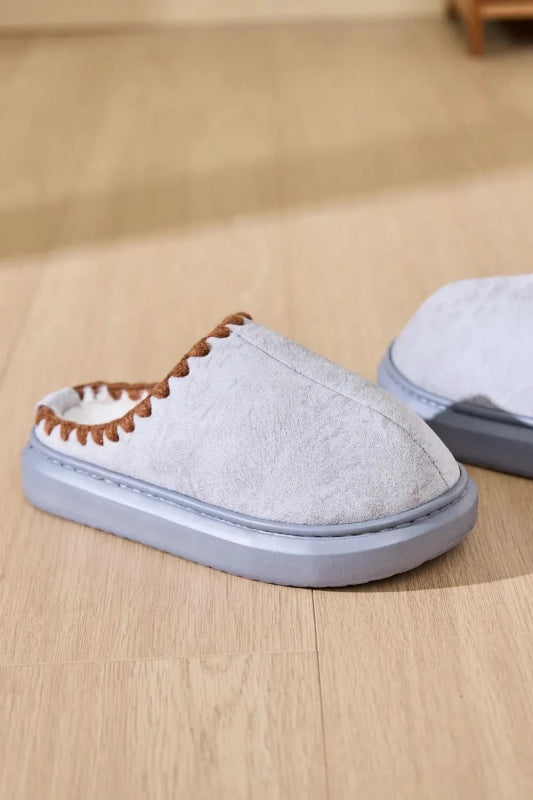 Thermal Round Toe Platform Slippers - ShalayeFashion