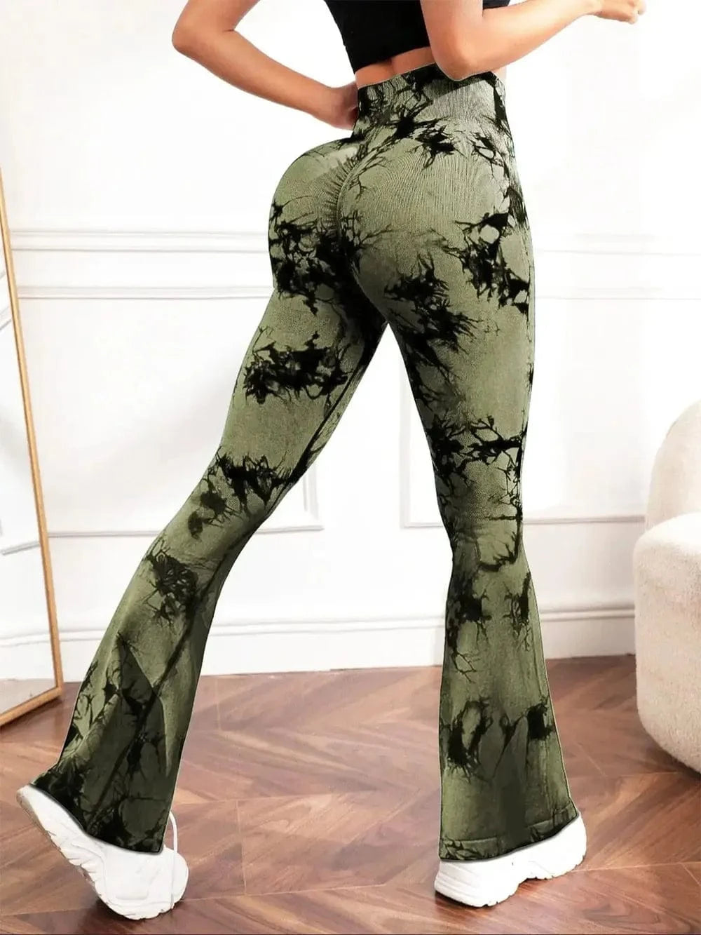 Tie - Dye High Waist Active Leggings - ShalayeFashion