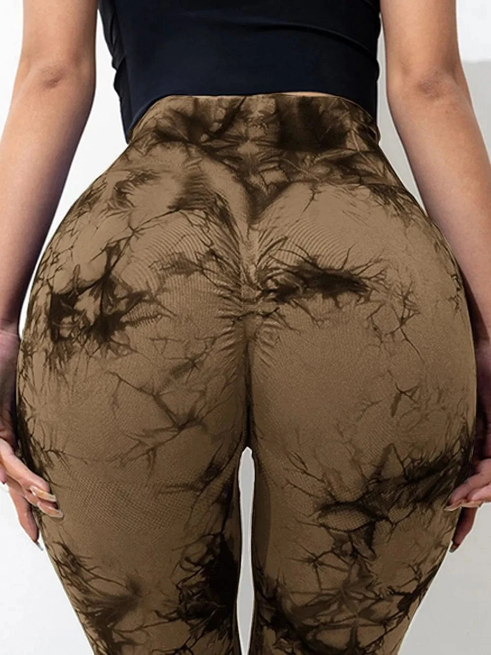 Tie - Dye High Waist Active Leggings - ShalayeFashion