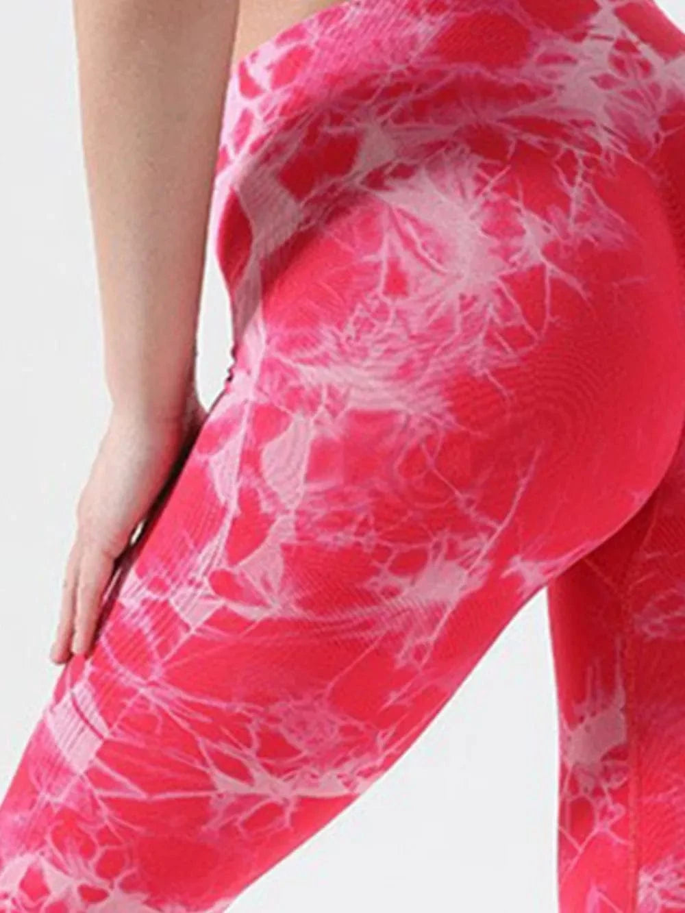Tie - Dye High Waist Active Leggings - ShalayeFashion