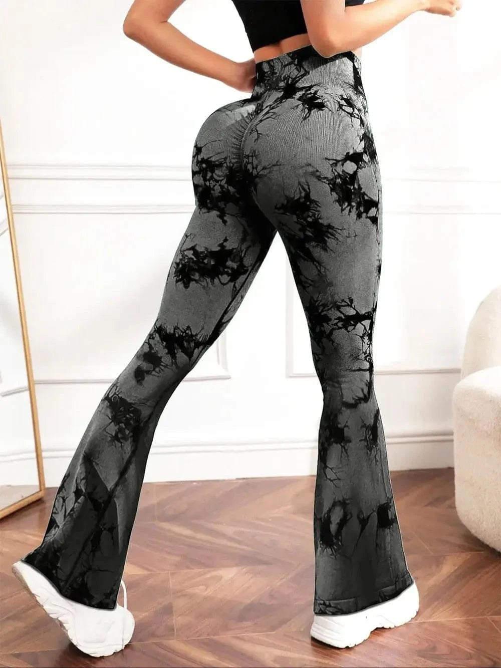 Tie - Dye High Waist Active Leggings - ShalayeFashion