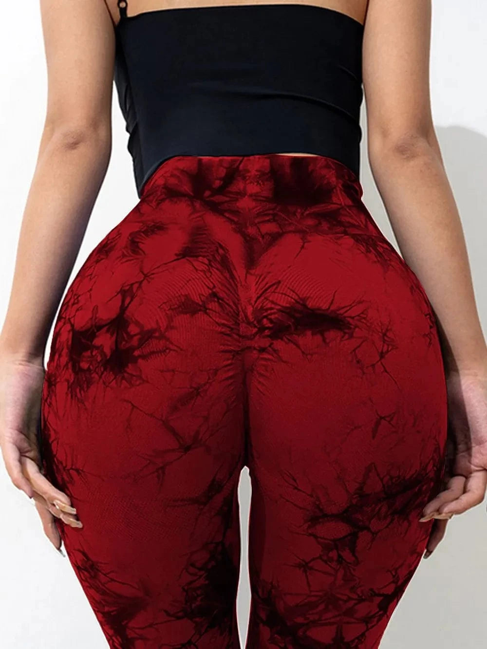 Tie - Dye High Waist Active Leggings - ShalayeFashion
