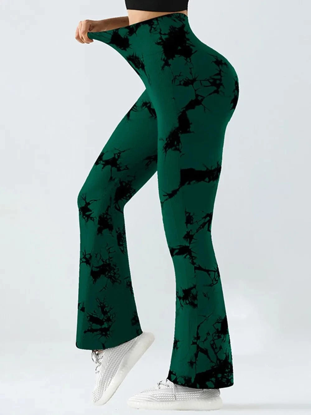 Tie - Dye High Waist Active Leggings - ShalayeFashion