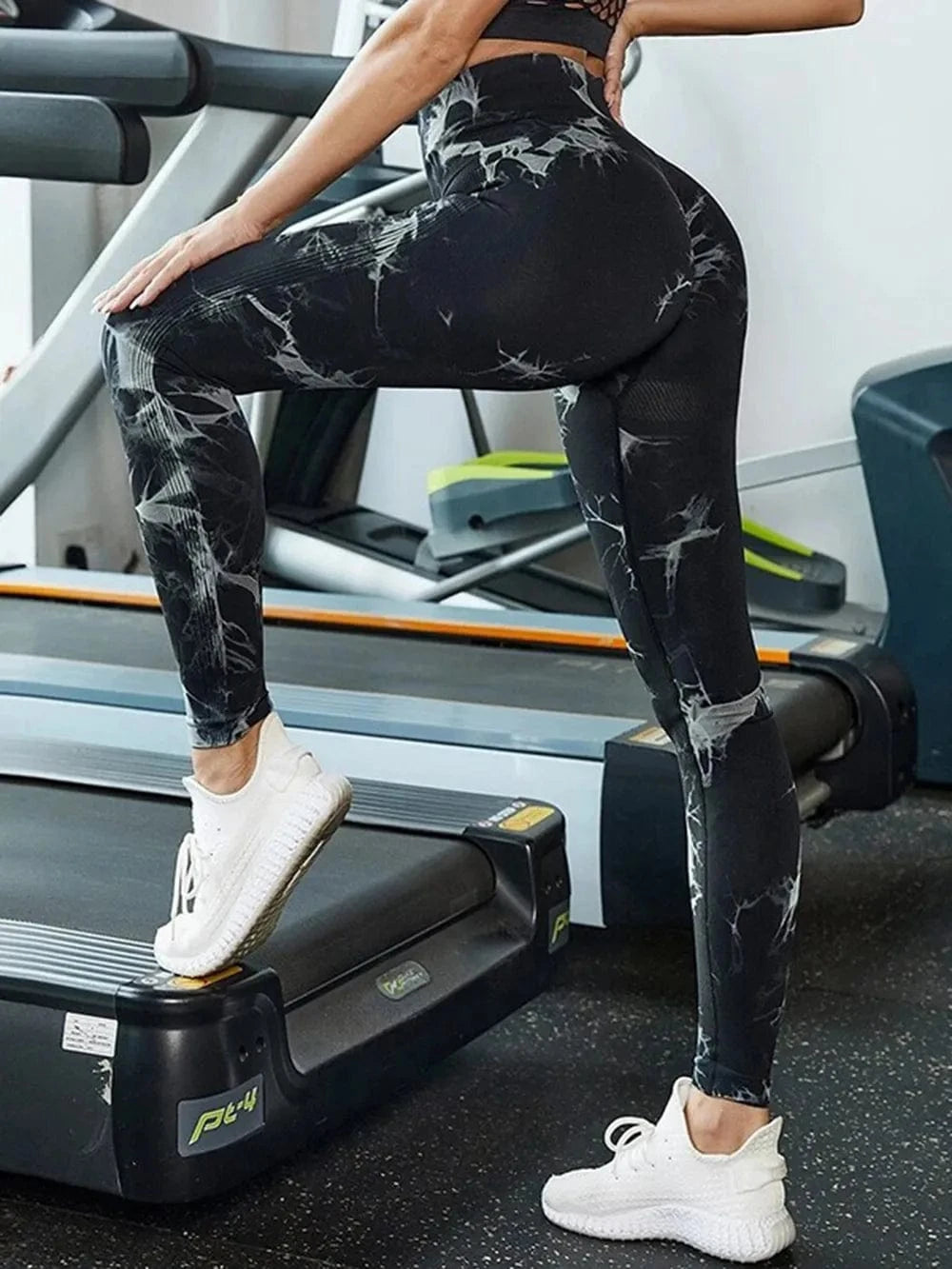 Tie - Dye High Waist Active Leggings - ShalayeFashion