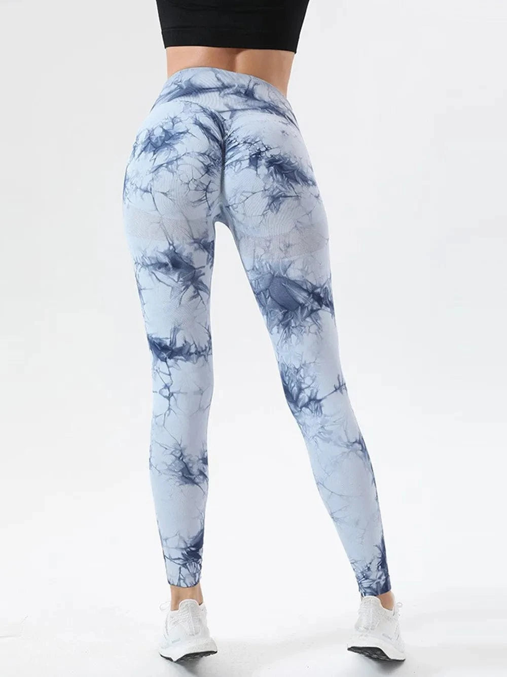 Tie - Dye High Waist Active Leggings - ShalayeFashion
