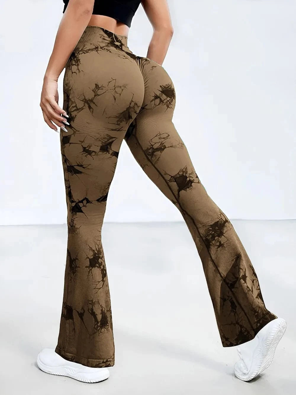 Tie - Dye High Waist Active Leggings - ShalayeFashion