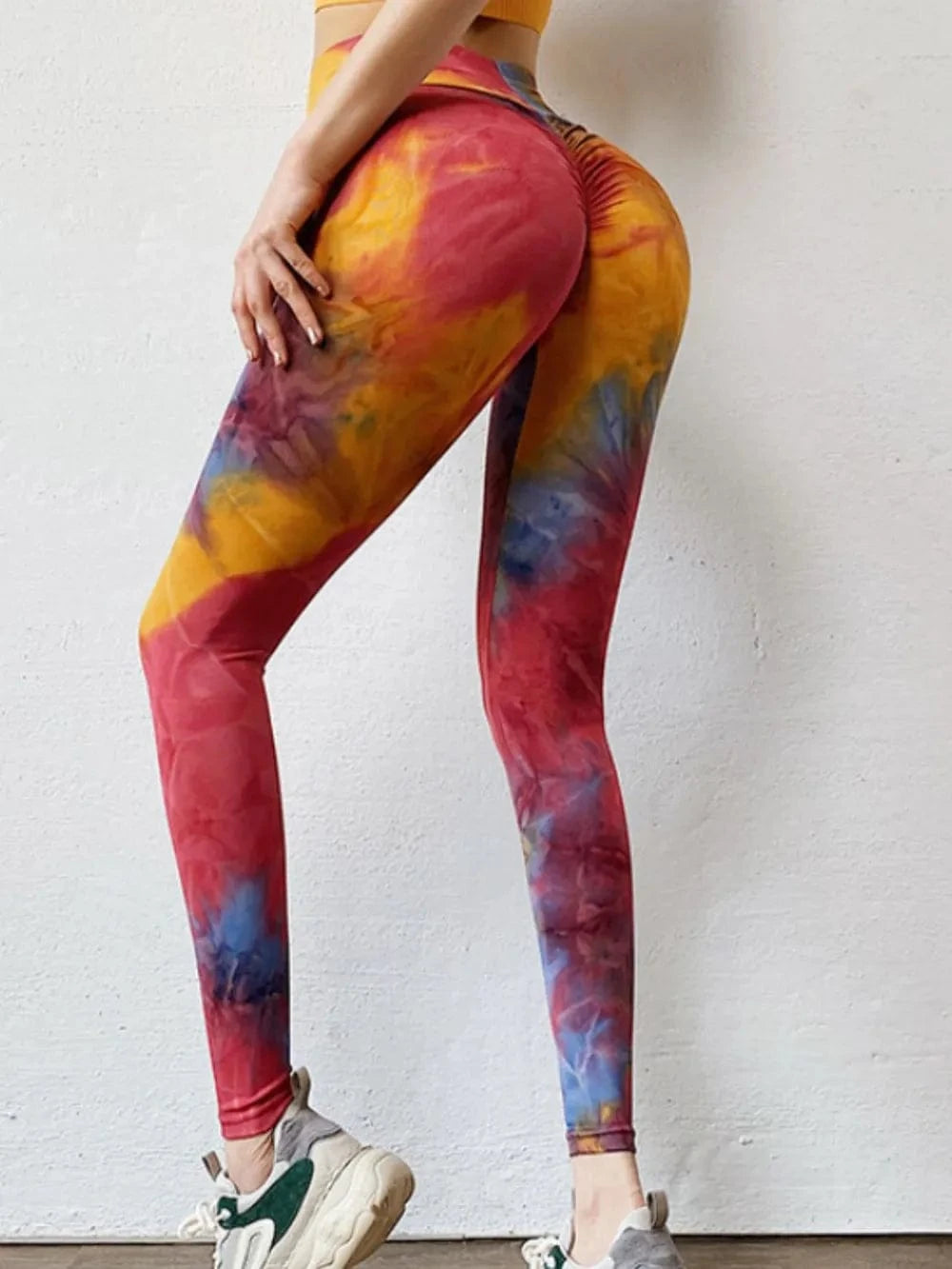 Tie - Dye High Waist Active Leggings - ShalayeFashion