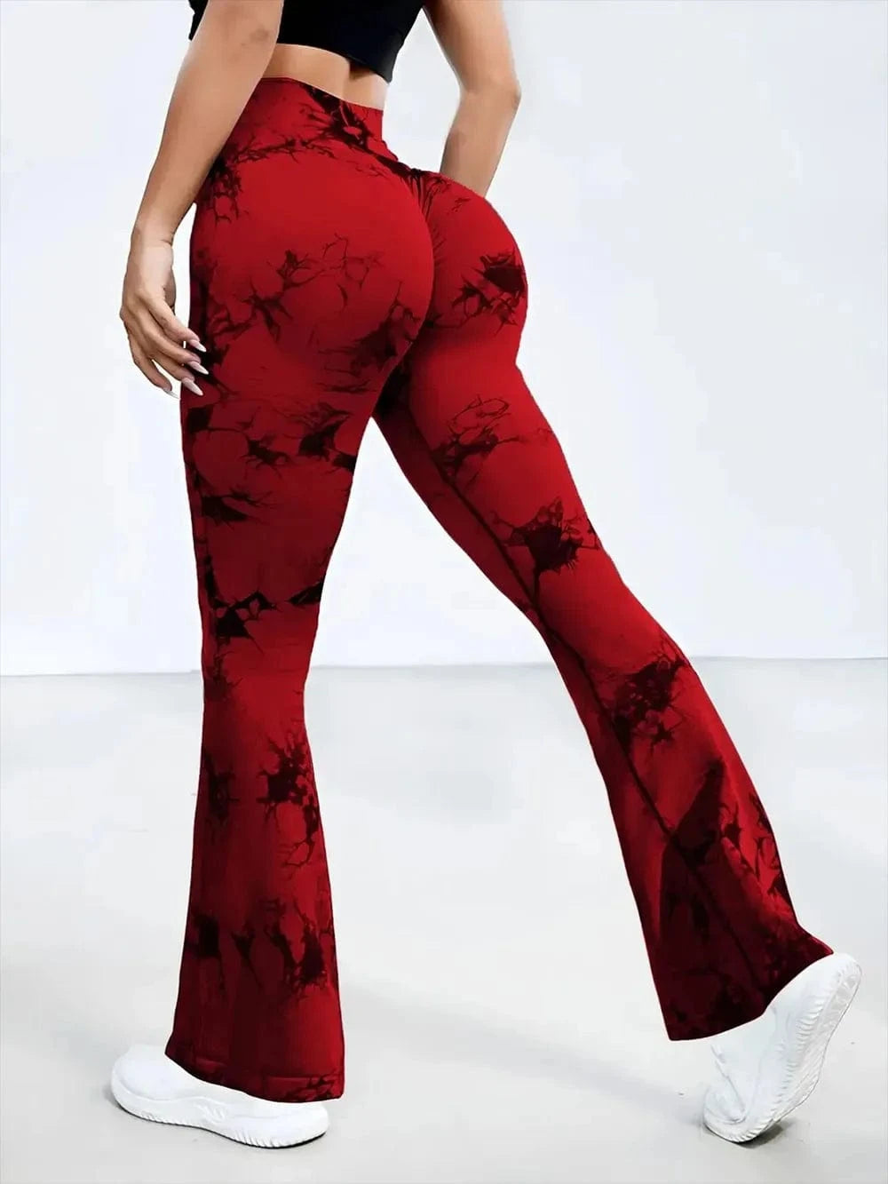 Tie - Dye High Waist Active Leggings - ShalayeFashion