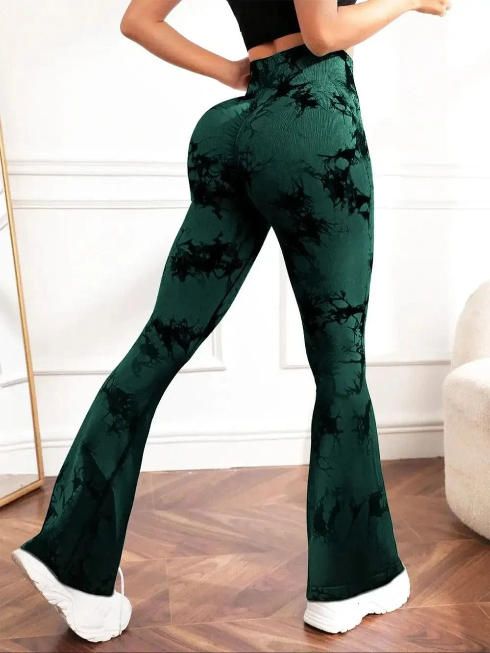 Tie - Dye High Waist Active Leggings - ShalayeFashion