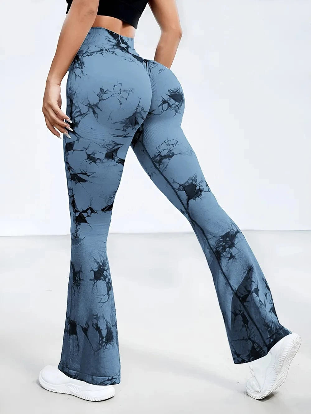 Tie - Dye High Waist Active Leggings - ShalayeFashion