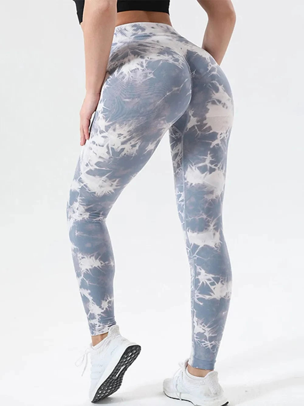 Tie - Dye High Waist Active Leggings - ShalayeFashion
